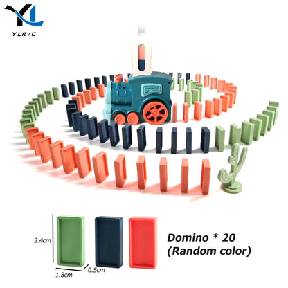 Automatic Laying Domino Games Train Toys Multifunction Fun Train Stacking Dominoes Toys Colorful Dominoes Blocks Puzzle Toys