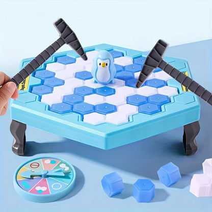 Save Penguin Knocking Ice Toy, Ice Breaker Knocking and Disassembling Wall Board Game Novelty Game Interactive Toy