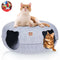 Cat Tunnel Bed for Cats Peekaboo Cat Cave Dual-Opening Cat Cave for Medium Large Cats Scratchable Donut Cat Bed Cat Donut Tunnel