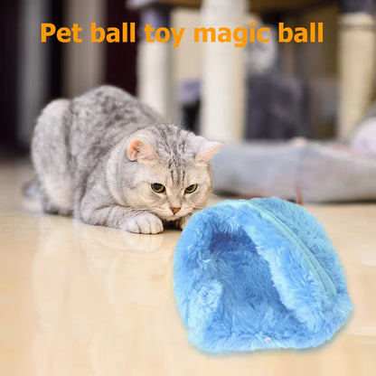 Magic Roller Ball Activation Automatic Ball Dog Cat Interactive Funny Chew Plush Electric Rolling Ball Pet Dog Cat Toy