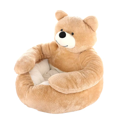 Semi-Enclosed Bear Pet Dog Bed