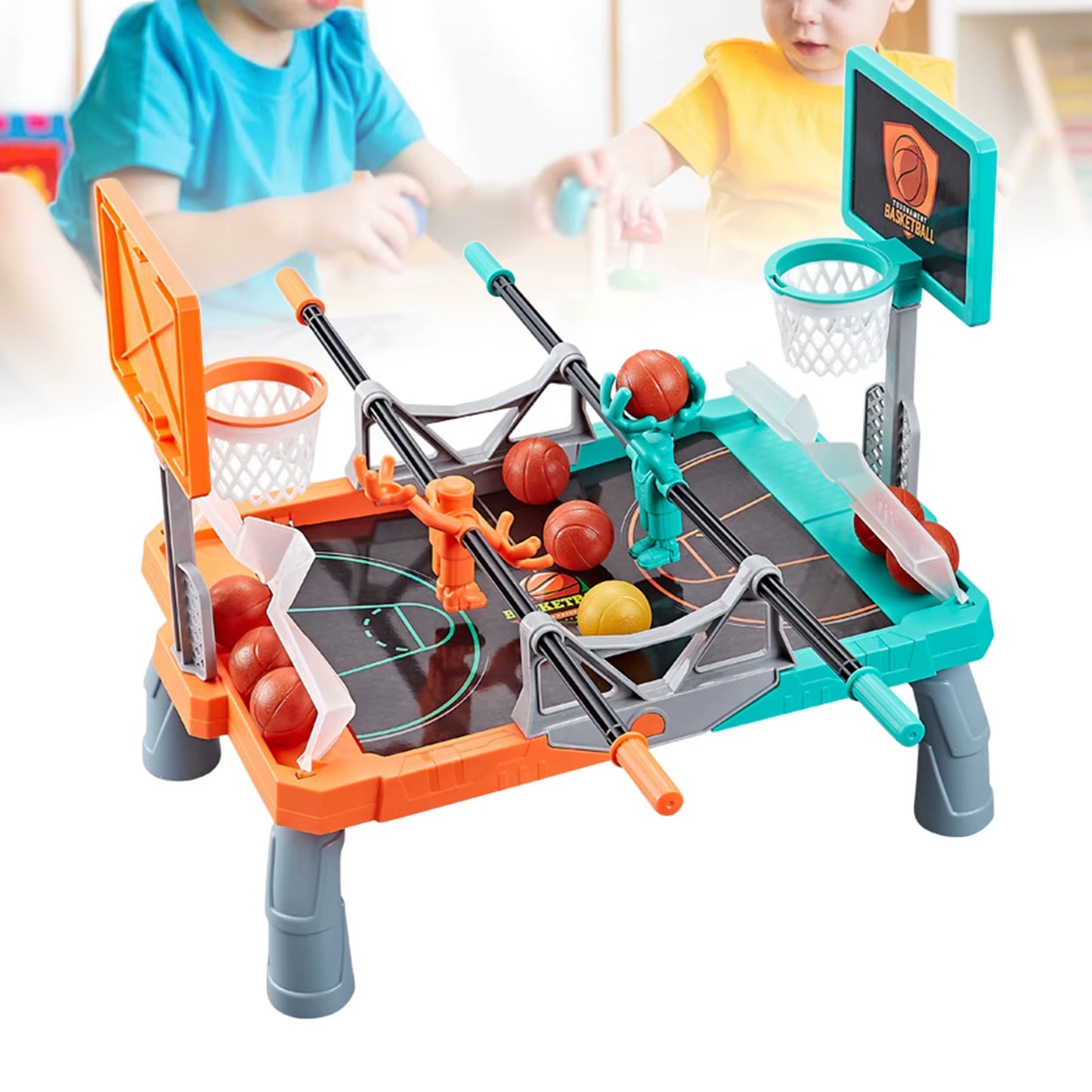 Desktop Basketball Game Toys Tabletop Basketball Toy 2 Players Foosketballing Catapult Jump Ball Board Game