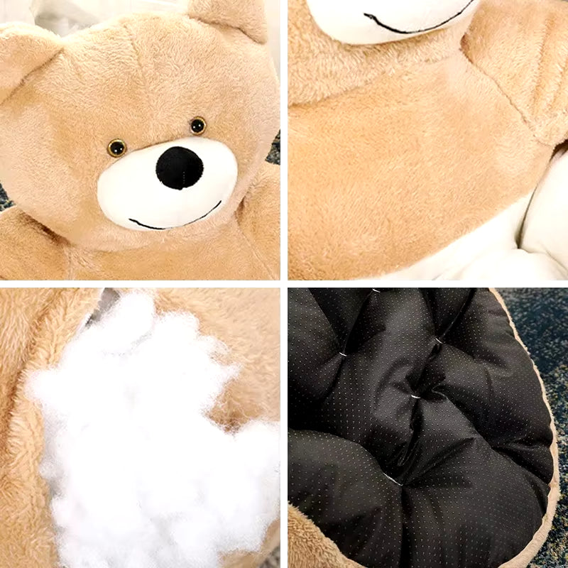 Semi-Enclosed Bear Pet Dog Bed