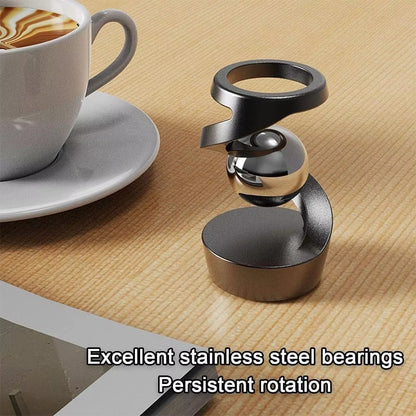 Gravity Defying Kinetic Desk Toy, Desktop Stress Relief Toy Aluminum Alloy Decompression Hypnosis Rotary Gyro Fingertip Kinetic