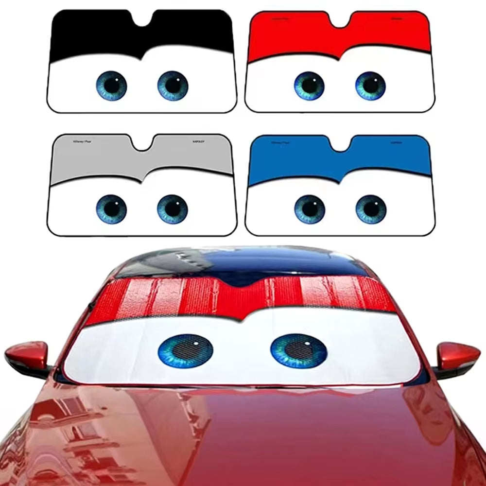 Car Solar Protection 4 Colors Eyes Heated Windshield Sunshade Car Window Windscreen Cover Sun Shade Auto Sun Visor Car-Covers