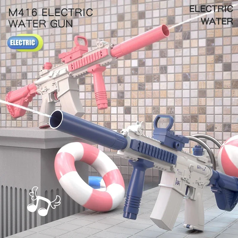 Pistola De Agua Eléctrica M416 Para Niños Y Niñas, Juguete De Tiro, Completamente Automático, Regalo De Verano