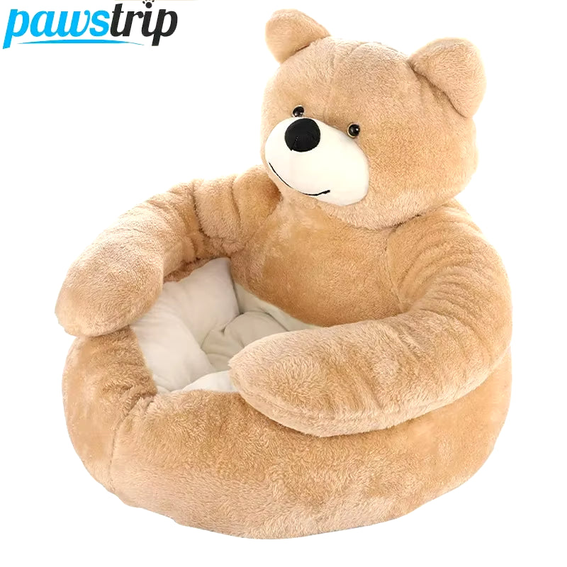 Semi-Enclosed Bear Pet Dog Bed