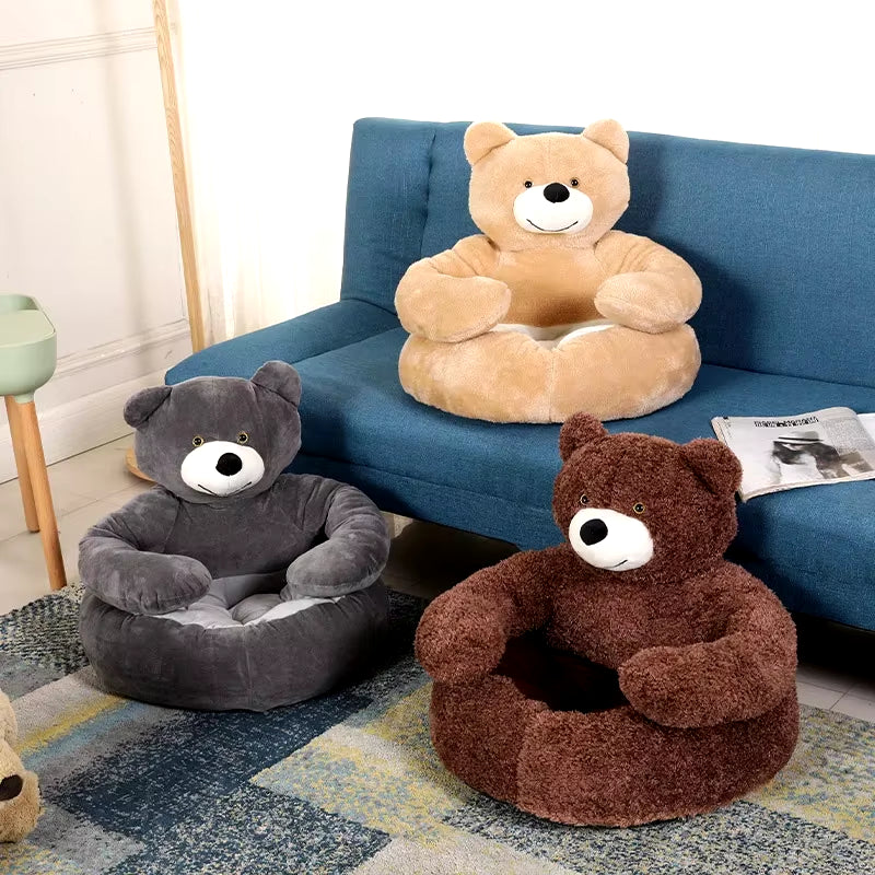 Semi-Enclosed Bear Pet Dog Bed